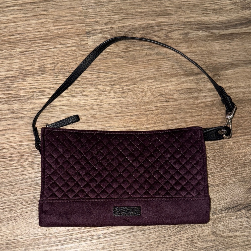 Vera Bradley RFID Iconic Slim Wristlet Blackberry Wine Velvet